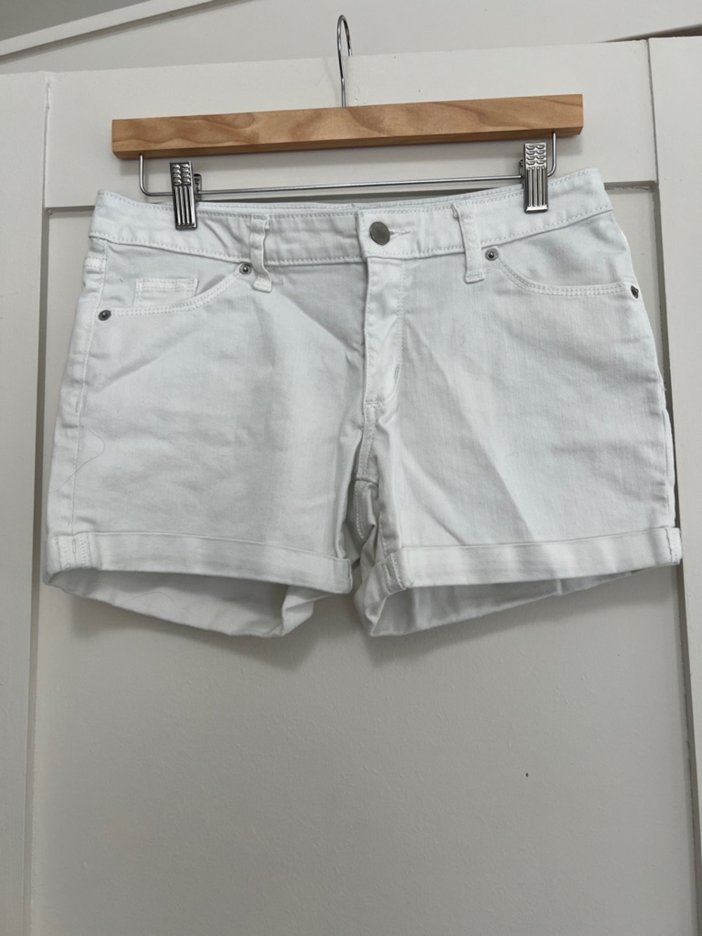 Universal Thread White Cuffed Denim Shorts